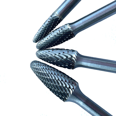 Goede prijs Gepersonaliseerd logo Carbide Burr Tool Bits Diamant gesneden Carbide Burrs fijn gesneden / dubbel gesneden voor industriële online