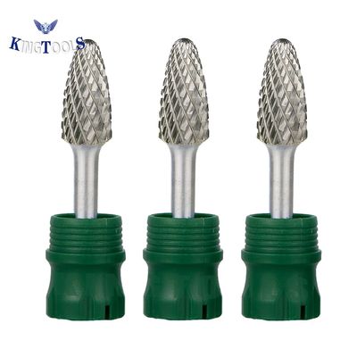 Goede prijs. SF-5 Dubbelgesneden Boomvorm Radius Eind Frees 1/4'' Schacht 45mm Lengte Wolframcarbide Roterende Frees online