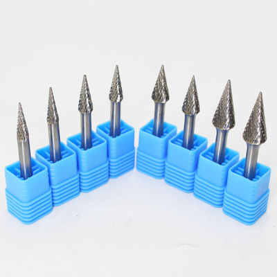 Goede prijs. Cone Shape Abrasive YG7 Grade Tungsten Carbide Rotary Burr for Hardened Steel with Double Cut and Polished Surface online