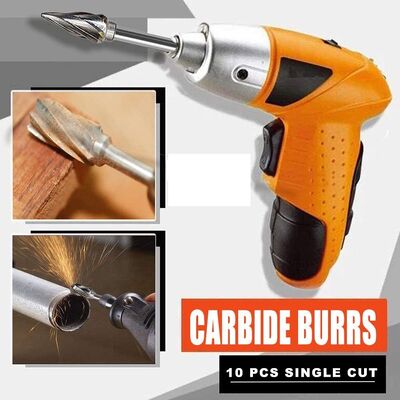 Goede prijs. Metalen gereedschappen Solid Carbide Burr Set, 10 stuks Double Cut Tungsten Carbide Rotary Burr Set, 1/4 inch Shank Die Grinder Bits online